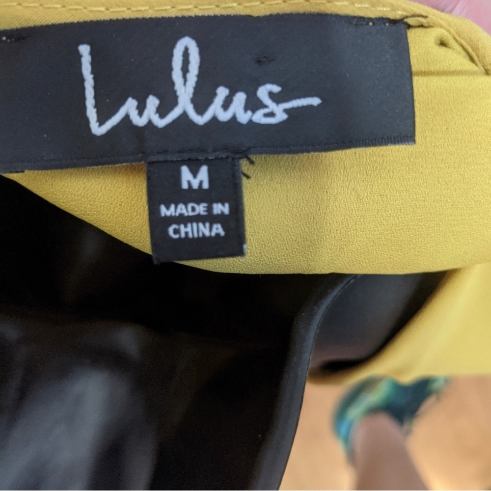 Lulu's mustard yellow long sleeve romper playsuit